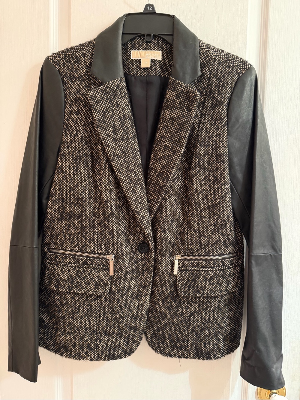 Michael Kors Black and Gray Tweed Blazer (Jacket) BNWT
